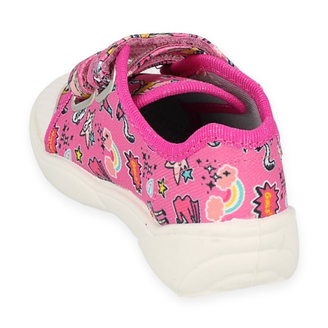 Befado Pink children's sneakers 907p148 Colorful patterns 2