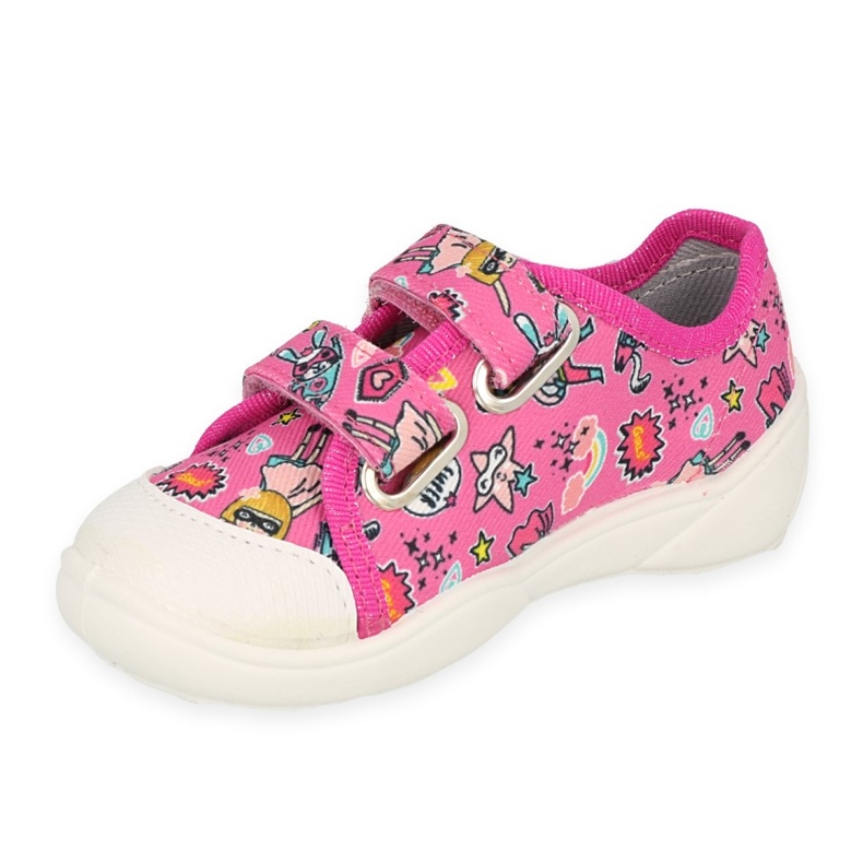 Befado Pink children's sneakers 907p148 Colorful patterns 1