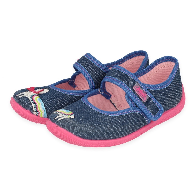 Befado children's slippers with an application 955x014 blue 1