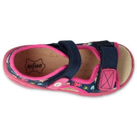 Befado children's shoes pu 065X172 navy blue pink 1