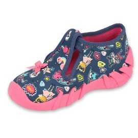 Befado children's shoes 110P456 navy blue pink 1 Befado children's shoes 110P456 navy blue pink 1