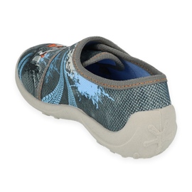 Befado children's slippers gray Velcro 560x156 blue 1 Befado children's slippers gray Velcro 560x156 blue 1