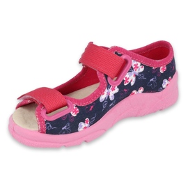 Befado children's shoes 869X145 navy blue pink 1 Befado children's shoes 869X145 navy blue pink 1