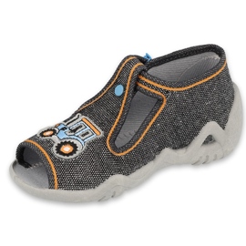 Befado children's slippers 217p111 with application grey 1