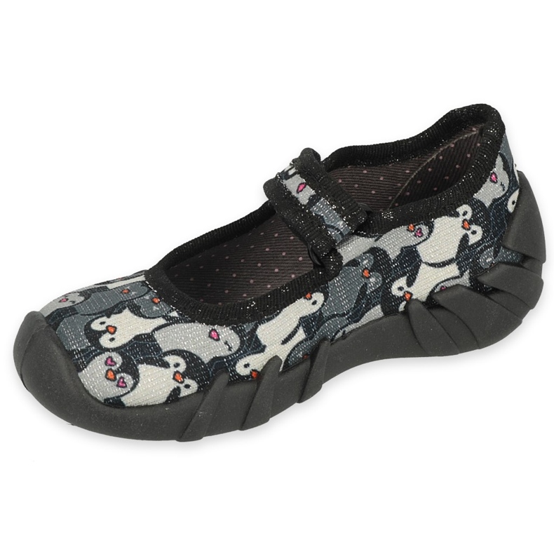 Befado Speedy children's slippers 109p239 black grey 1 Befado Speedy children's slippers 109p239 black grey 1