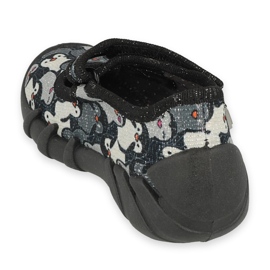 Befado Speedy children's slippers 109p239 black grey 2 Befado Speedy children's slippers 109p239 black grey 2