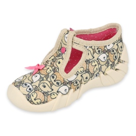Befado children's shoes 110P437 beige brown pink 1