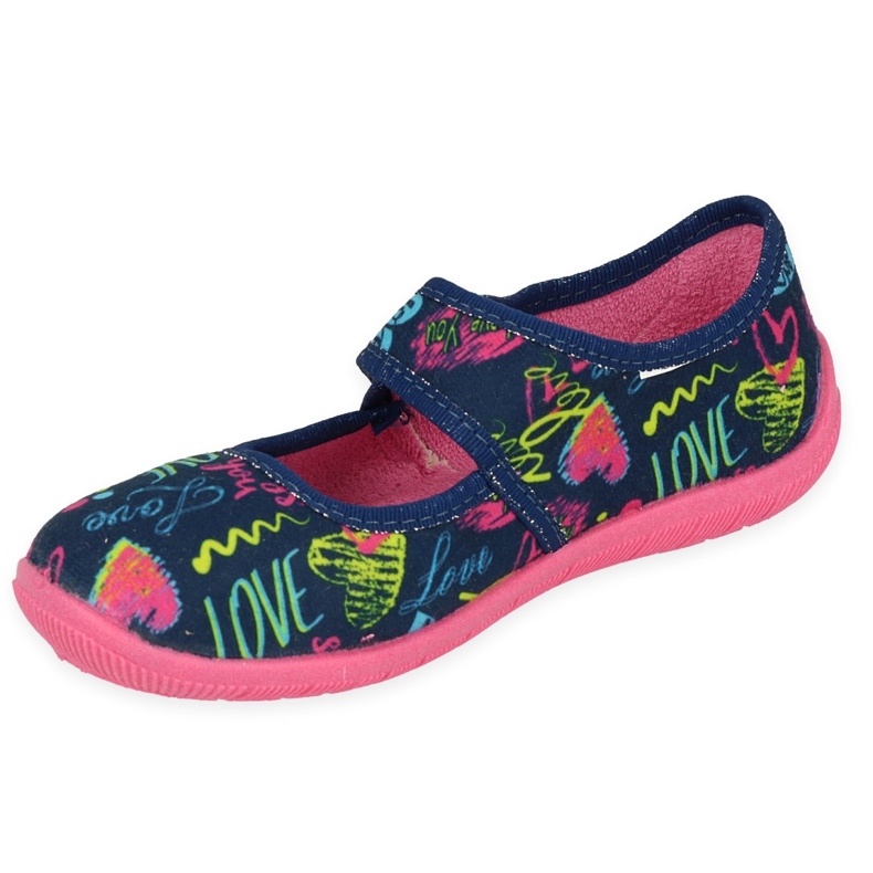 Befado children's shoes 945Y423 navy blue pink 1 Befado children's shoes 945Y423 navy blue pink 1