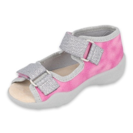 Befado children's shoes 342P033 pink silver 1 Befado children's shoes 342P033 pink silver 1