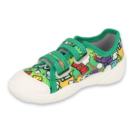 Befado children's slippers for Velcro 907p122 green 1