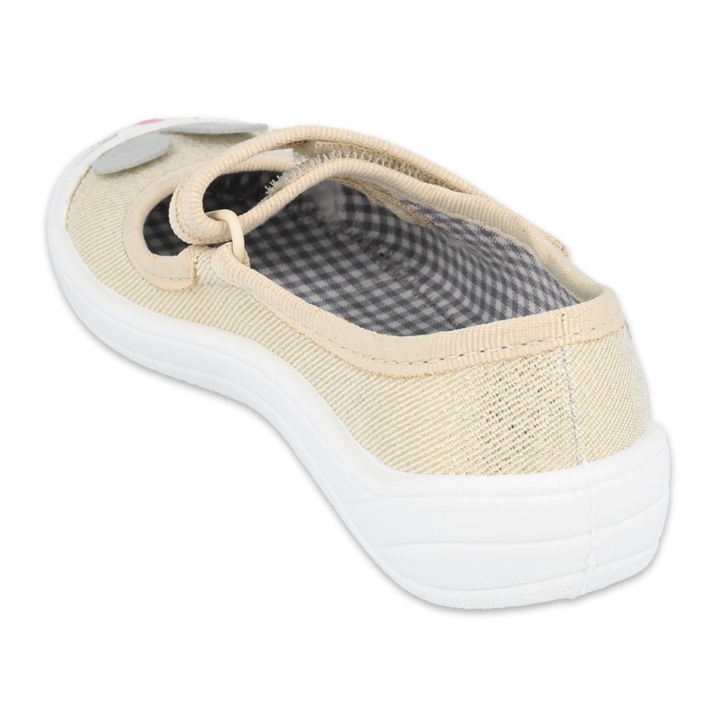 Befado children's shoes 208X047 beige golden 2 Befado children's shoes 208X047 beige golden 2