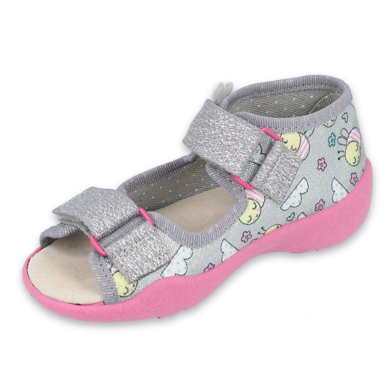 Befado yellow children's shoes 342P027 pink grey 1