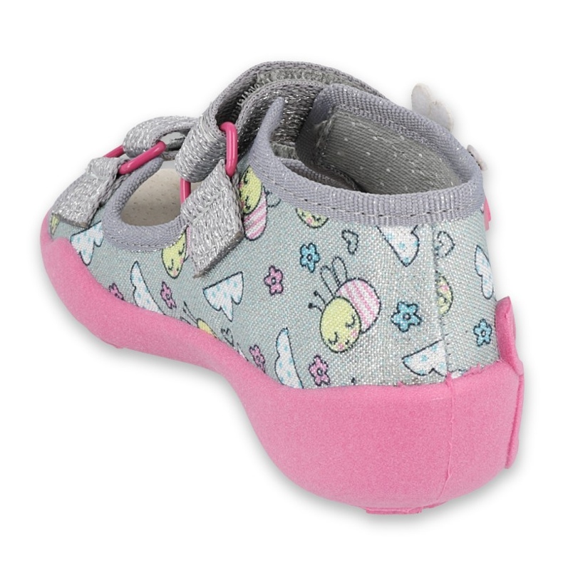 Befado yellow children's shoes 342P027 pink grey 2 Befado yellow children's shoes 342P027 pink grey 2