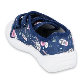 Befado children's shoes 907P127 navy blue pink 2