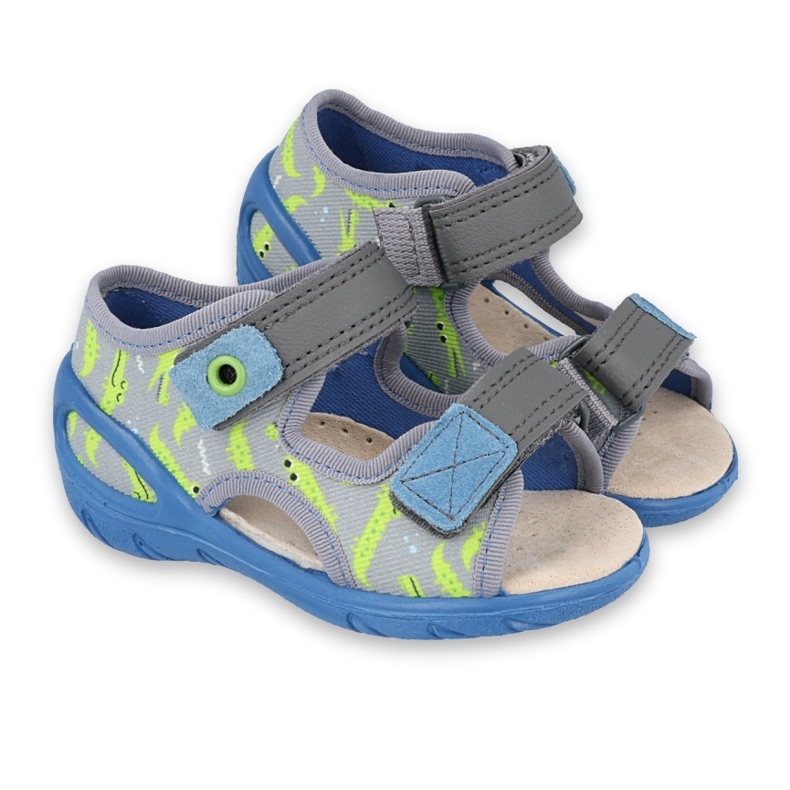 Befado children's shoes pu 065P159 blue grey multicolored green 1