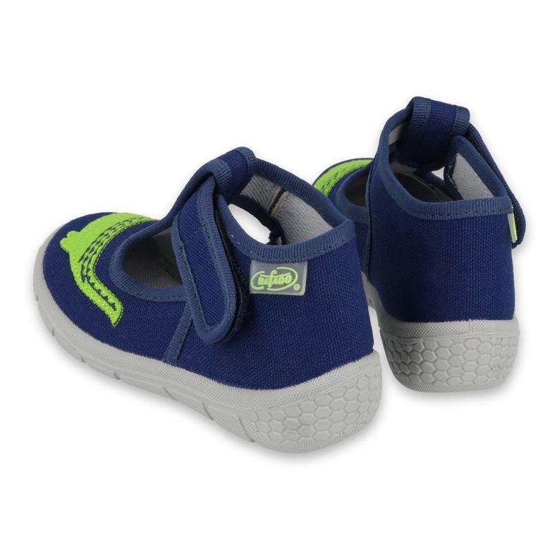 Befado children's slippers with a crocodile 531p083 navy blue green 2 Befado children's slippers with a crocodile 531p083 navy blue green 2