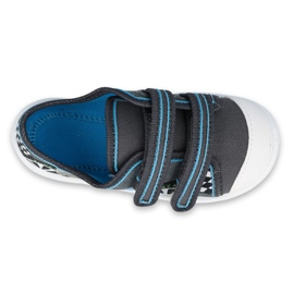 Befado children's shoes 907P113 white black blue grey 1