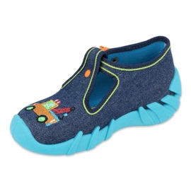 Befado children's shoes 110P408 navy blue blue green yellow 1