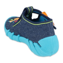 Befado children's shoes 110P408 navy blue blue green yellow 2