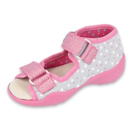 Befado yellow children's shoes 342P018 pink grey 1