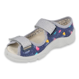Befado children's shoes 869X144 navy blue pink grey 1