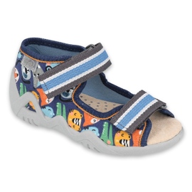 Befado yellow children's shoes 350P013 blue grey multicolored 5