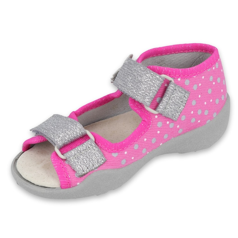 Befado yellow children's shoes 342P016 pink silver grey 1