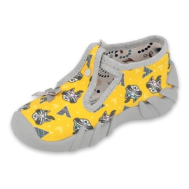 Befado children's shoes 110P393 grey yellow 1