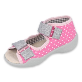 Befado yellow children's shoes 342P024 pink grey 1