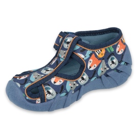 Befado children's shoes 190P101 navy blue blue multicolored green 1