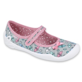 Befado children's shoes 114Y409 blue pink grey 2 Befado children's shoes 114Y409 blue pink grey 2