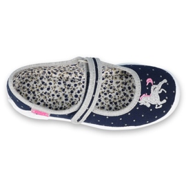 Befado children's shoes 114X414 navy blue silver grey 1