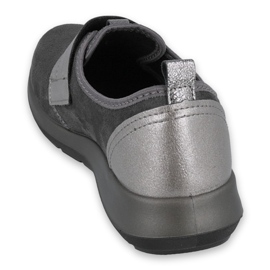 Befado Women's Velcro shoes 156D003 black grey 2 Befado Women's Velcro shoes 156D003 black grey 2