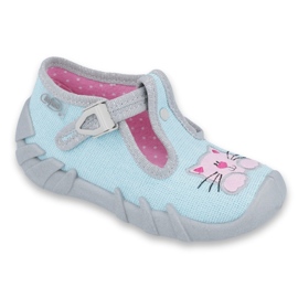 Befado children's shoes 110P375 blue pink grey 1