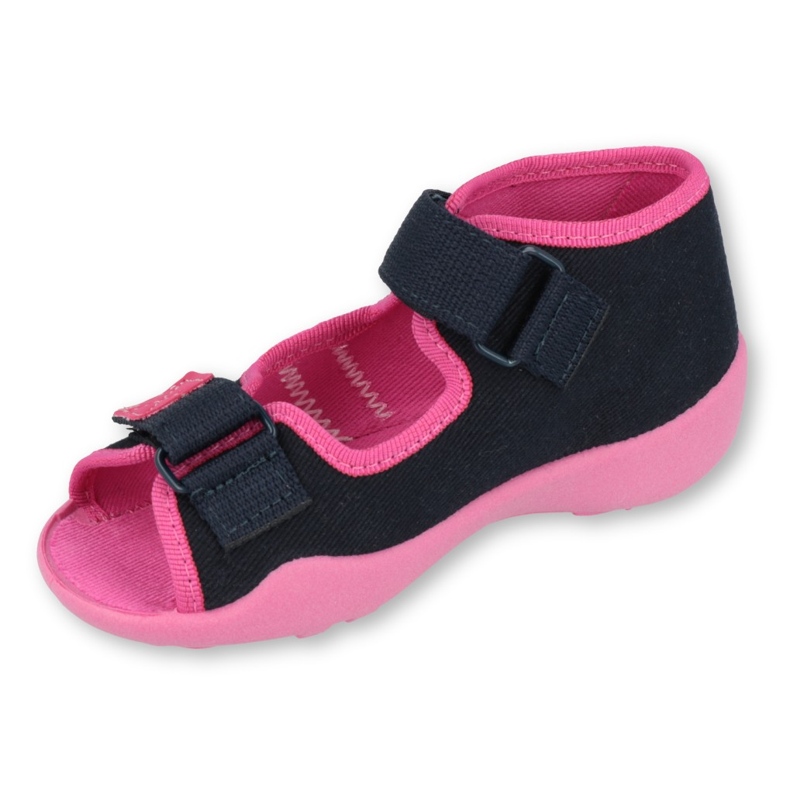 Befado children's shoes 242P056 navy blue pink 1