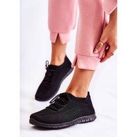 FM1 Women's Black Sequro Slip On Sports Shoes 1