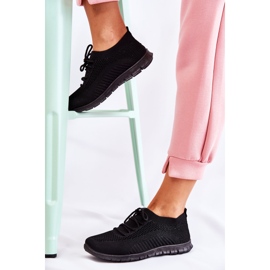 FM1 Women's Black Sequro Slip On Sports Shoes 2