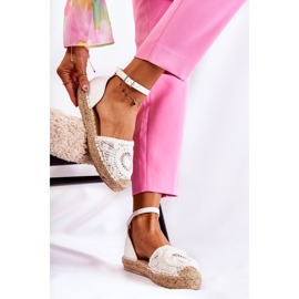 PS1 Women's Sandals Openwork Espadrilles White Murillo 2