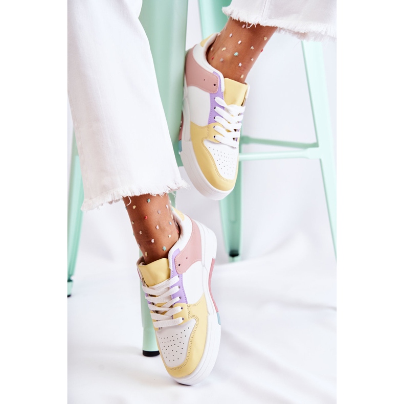 PS1 Women's sports shoes, white and yellow Francis multicolored 2 PS1 Women's sports shoes, white and yellow Francis multicolored 2