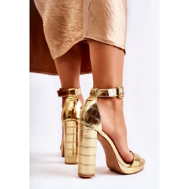 Fashionable Sandals On A High Post Golden Perfection 2