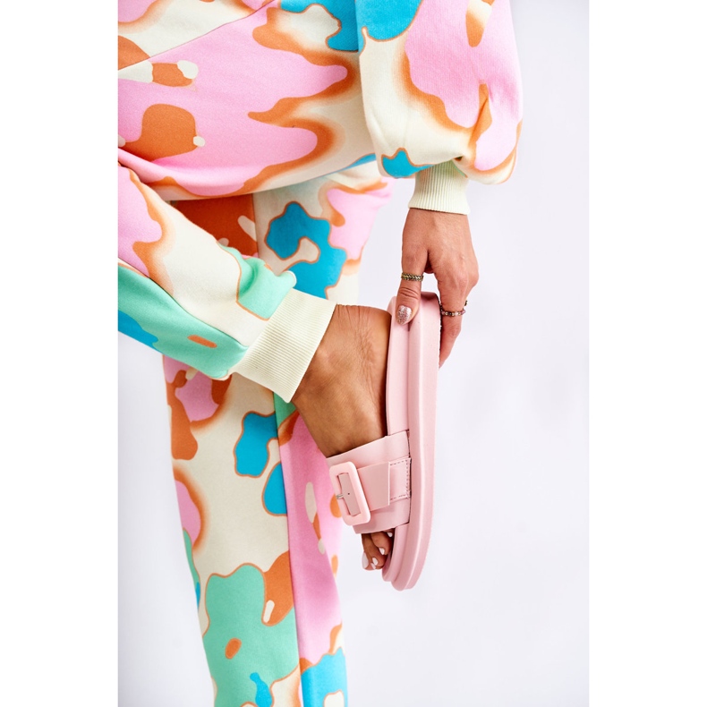Women's Slippers With A Buckle Pink Devia 1