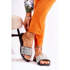 PG2 Women's Slippers With Pearls Black Vamero 2