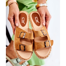 PG1 Classic Suede Women's Slippers Camel Casilda brown 2