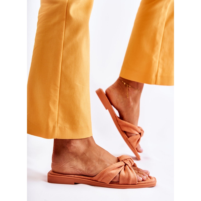 Women's Fashionable Suede Orange Lorrie Slippers 2