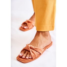 Women's Fashionable Suede Orange Lorrie Slippers 1