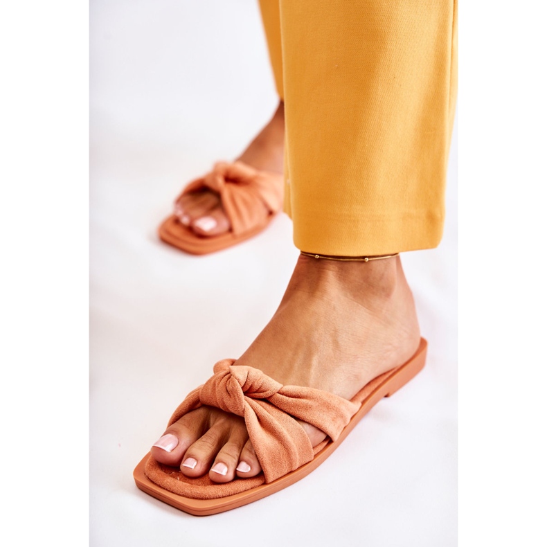 Women's Fashionable Suede Orange Lorrie Slippers 1