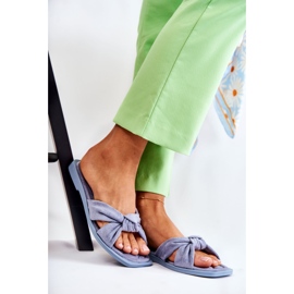 PG1 Women's Fashionable Suede Slippers Blue Lorrie 2