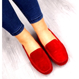 Red Leather Loafers In Vinceza 2
