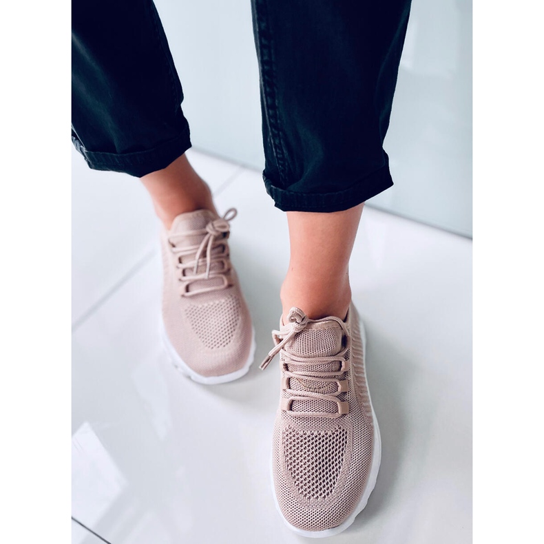Thorne Khaki sock sneakers beige 2