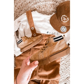 PA1 Children's High Sneakers With A Camel Boone Zipper yellow 1